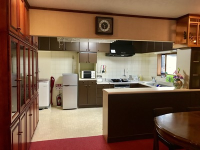 Private kitchen with cooking essentials