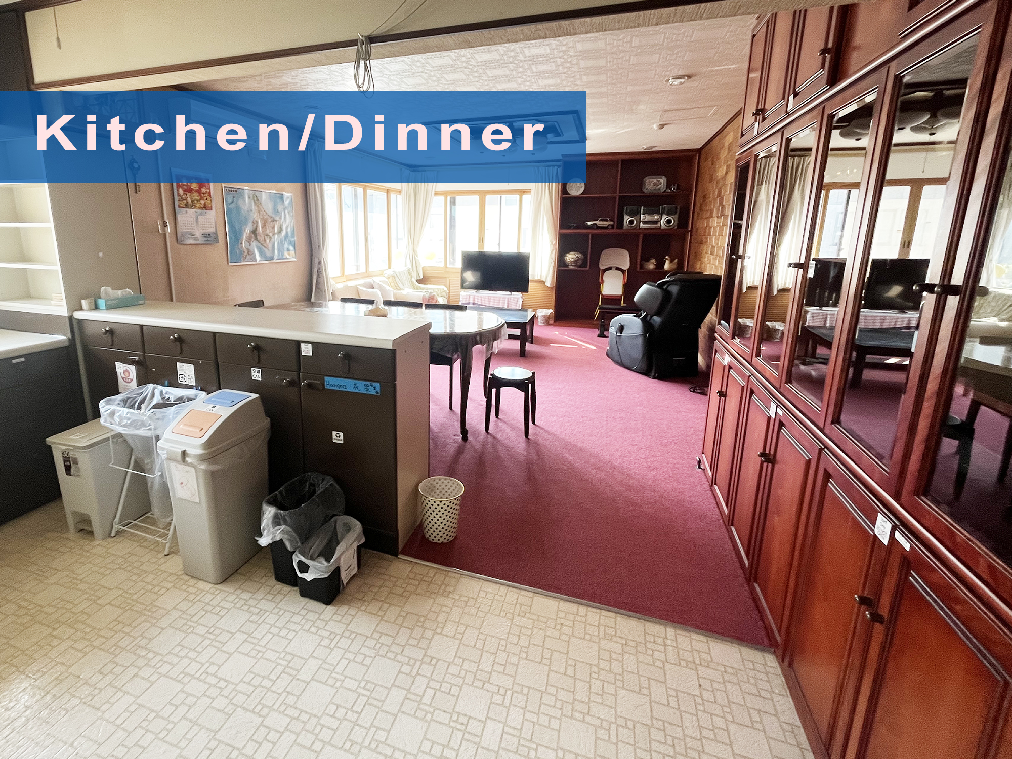 Otaruya shared living and dining space with a large table